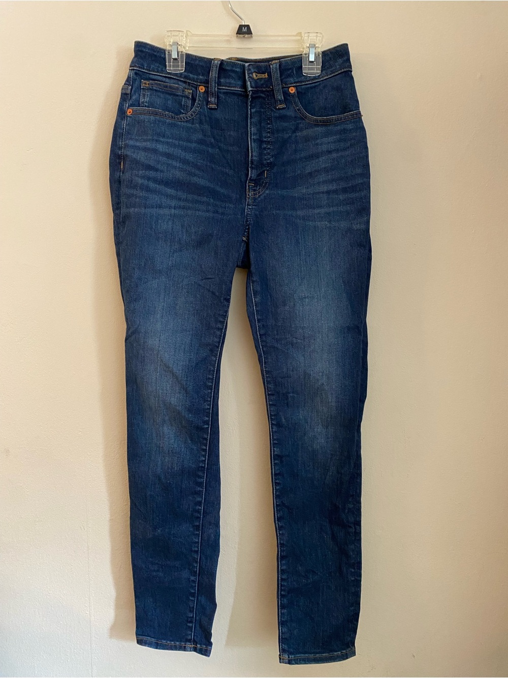 Madewell Dark Blue High Rise Skinny Jeans “Curvy High Rise Skinny” in size 27